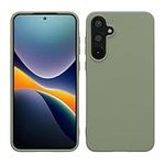 kwmobile Case Compatible with Samsung Galaxy A55 5G Case - Soft Slim Protective TPU Silicone Cover - Gray Green