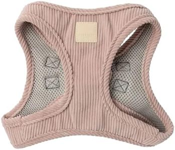 Fuzzyard Life Corduroy Step in Dog Harness | No Pull Adjustable Dog Vest Harness for X-Small Size Breed Dogs | No Choke and Comfortable Fit for Everyday Running, Walking & Training | Soft Blush - XS