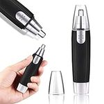 FOCCTS Nose Hair Trimmer, Battery-Operated Ear and Nose Hair Trimmer Clipper Painless Nose Hair Clipper with Stainless Steel Rotation Blades, AA Battery not Included