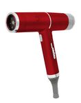 Zenten Salon Professional T-Shape New Concept Ultra Liteweight Hair Dryer RED Satin with 2 nozzles and a diffusser Ideal Travel Hair Dryer