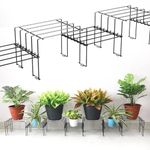 Meshable Moso 7 Tiered Plant Stand for Balcony and Living Room Made with Metal, Elegant Design and Rust Free Decorative Pot Stand For Indoor & Outdoor - Black (Set of 1)