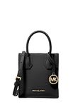 Michael Kors Mercer Extra-Small Pebbled Leather Crossbody Bag (Black)