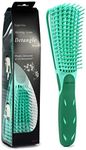 BESTOOL Detangling Brush for Black Natural Hair, Detangler Brush for Curly Hair Afro 3/4abc Texture, Faster n Easier Detangle Wet or Dry Hair with No Pain (Green)