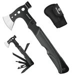 SULKADA Camping Hatchet Multitool Axe Survival Gear Christmas Stocking Stuffer Gifts for Men 14-in-1 Axe Hammer for Camping Survival Hiking Fishing