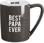 Pavilion Gift Company 1 Best Papa Ever-Dark Gray Large 18 Oz Coffee Cup Mug