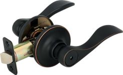 Legend 809122 Wave Style Lever Handle Privacy Bed and Bath Lock Set, US613 Oil Rubbed Bronze Finish