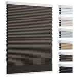 Changshade Blackout Blinds Black Out Shade for Indoor Windows, Cordless Cellular Shades Room Darkening Honeycomb Blinds for Bedroom, Bathroom, Kitchen, Shade Size 72 inch High 28 inch Wide, Taupe