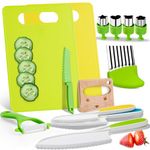 Olanrun Kids Safe Knife Set for Real Cooking, 13pc Montessori Kitchen Tools for Toddlers, Educational Learning Toys Ages 3–12, BPA-Free, Dishwasher-Safe, Christmas, Birthday, Stocking Stuffer Gifts