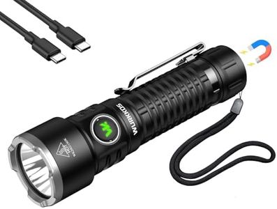 Wurkkos TS28 Torch Rechargeable, 3200 Lumens Super Bright LED Torch, 506 Meters Beam Distance, EDC Flashlight with Magnetic Tail Cap, IP68 Waterproof Handheld Torches for Camping,Emergency