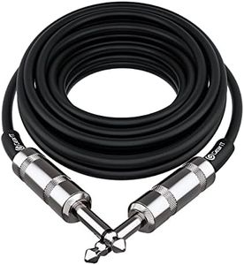 GearIT Professional Speaker Cable (50ft) 12AWG Pure Copper 1/4 inch to 1/4 inch TS Straight Male to Male for Amplifier, Speaker Cabinet, PA and DJ Audio