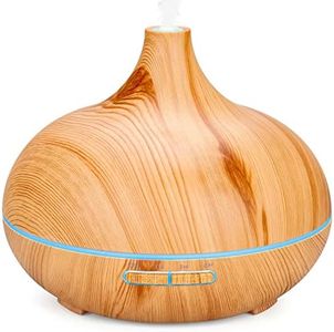500ml Diffuseur d'Huiles Essentielles, Humidificateur Ultrasonique Diffuseur Aromathérapie avec 7 Couleurs Lumières LED, Arrêt Automatique,pour la Maison,Salon,Yoga,Spa