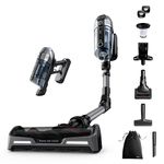 Tefal, X-Force Flex 14.60 Pet & Car Kit, Cordless Stick Vacuum Cleaner, 70 Mins Run-Time, Digital Screen, Auto Surface Floor Detection, Flexible, Handheld, Multi-Tool, Grey, TY99A2GO