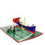 Football Greeting Card - Pop Up Birthday Card, Congratulations Card, Retirement Card, Thank You Card, Anniversary Card for Dad, Son, Sport Lovers, Football Lovers | Pop Card Express