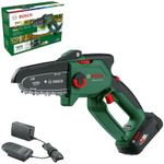 Bosch Mini Chain Saw EasyChain 18V-15-7 (for Cutting Through Wood; 18 Volt System; Chain Speed: 6.95m/s; with 2.5Ah Battery and Charger)
