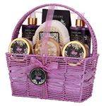 SWEETLOVE Spa Gift Basket for Women,Bath and Body Gift Set for her, Luxury 8 Piece, Lily & Lilac Scent,Best Gift for Mother's Day,Birthday,Christmas.