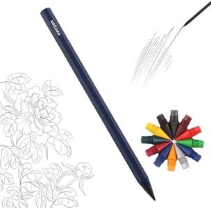 everpen Forever Pencil,Metal Alloy Writing Instrument, With 12 Colored Refill Tips, No Sharpening Required, Pencils for Drawing, Sketching and Writing (Dark Blue)