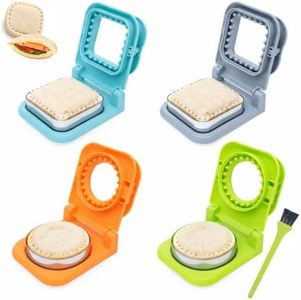 4PCS Uncrustable Sandwich Cutter, Crustless Sandwich sealer, Cut and Seal