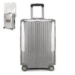 BBKON Clear PVC Luggage Covers Suitcase Cover Protector 0.3mm Thickening for 26 Inch Carry on Luggage with Wheels (63cm/24.80''H x 46cm/18.11''L x 27cm/10.63''W)