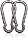 Maky Outdoors Heavy Duty Carabiners - 4.7" 990LB Weight Capacity Per Clip - Strong Spring Action Snap Hook Attachment - Galvanized, Anti-Rust - For Hammocks, Punching Bags, Swing Chairs, Gym Equipment