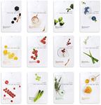 [Pack of 12] EUNYUL Daily Care Facial Sheet Mask Pack (12 types) Vegan Cosmetics Korean Skincare Hydrating & Nourishing & Natural Ingredients for All Skin Types