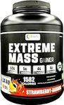 Extreme Mass Strawberry-Banana weight gainer muscle builder, 10 lbs (4.54 kg) from Sunshine BioPharma, your muscle mass protein mix made of the high calorie fortified whey protein mixed with BCAA, Creatine, glutamine, vitamins and minerals. This formul...