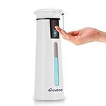 Greatmay Automatic Soap Dispenser 11.84oz/350ml with Infrared Sensor,Made of Plastic Material, Countertop Electric Battery Operated Soap Disnpenser,Suitable for Bathroom,Kitchen and Shower (White)