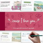 PACKLIST Love Coupons - Couples Coupon Book with 22 Romantic Vouchers Full of Adventures to Enjoy Together, 6 Blank Love Coupons for Him and Her to Customize to Your Liking