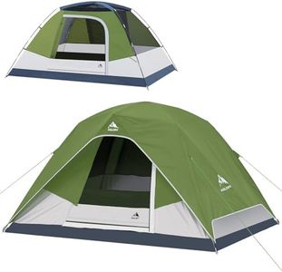 Camping Tent,3-4 Person Tent with Rainfly & Large Mesh Windows, Waterproof, Easy Setup - Tents for Family,Camping, Hiking,Backpacking and Outdoor