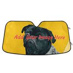 Custom Car Windshield Sunshade Personalized Image on Foldable Sun Shield Customize Your Own Photo 55"X27.6" Blocks UV Rays and Keeps Vehicle Cool