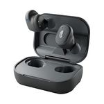 Skullcandy Grind In-Ear Wireless Earbuds, 40 Hr Battery, Skull-iQ, Alexa Enabled, Microphone, Works with iPhone Android and Bluetooth Devices - Chill Grey