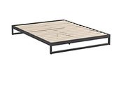 Zinus OLB-SSBF-7T 7 Inch Heavy Duty Low Profile Platforma Bed Frame / Mattress Foundation / Boxspring Optional / Wood Slat Support, Twin, Black