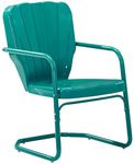 Crosley Furniture CO1031-TU Ridgeland Retro Metal Chair, Turquoise, Set of 2