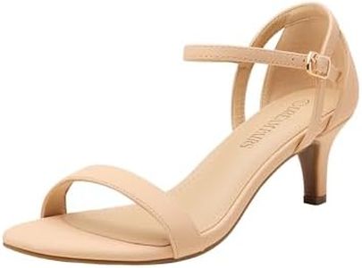DREAM PAIRS Women's Lexii Fashion Stilettos Open Toe Pump Heel Sandals,Size 11,Nude/Nubuck,LEXII