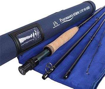 M MAXIMUMCATCH Maxcatch Performance Nymph Fly Fishing Rod in 3/4wt: 10ft, IM10 Carbon, AAA Cork Handle, Cordura Rod Tube (3weight 11ft 4piece)