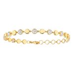 MINUTIAE Adjustable Stylish Dazzling Party Bling Stackable Bracelet for Women (Gold)