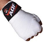 AQF Boxing Hand Wraps Bandages Boxing Inner Gloves Muay Thai MMA UFC (White)