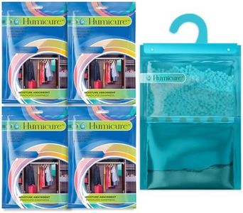 Humicure Moisture Absorber Dehumidifier with 1 Litre Absorption Capacity; Prevents Wardrobe, Bathroom, Kitchen and Bedroom from Mould & Fungus(Pack of 4, 400gram each, Classic) (Without Fragrance)
