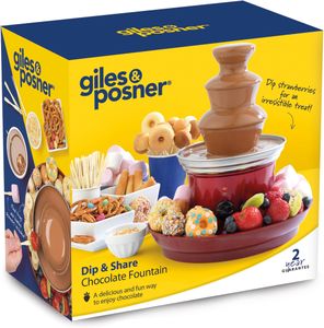 Giles & Posner 3-Tier Chocolate Fountain – Stainless Steel Dessert Maker