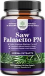 Natures Craft Saw Palmetto Extract Prostate Supplement for Men Help Reduce Night Urination Frequency Urgency and Overactive Bladder with Lycopene Pumpkin Seed and Melatonin