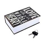 Book Safe Storage Box, Portable Hidden Security Book Storage Case with Key Lock Travel Home Jewelry Passport Money Cash Secret Security Lock Box (18 x 11.5 x 5.5cm)