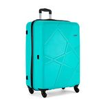 Safari Pentagon 75 Cms Large Check-in Polypropylene Hard Sided 4 Wheeler Luggage/Speed_Wheel Suitcase/Trolley Bag (Cyan)