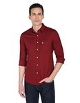 U.S. POLO ASSN. Men's Solid Regular Fit Shirt (USSHT-G114_Rust