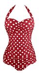 Aixy Vintage Polka One Piece Swimwear Monokinis for Women