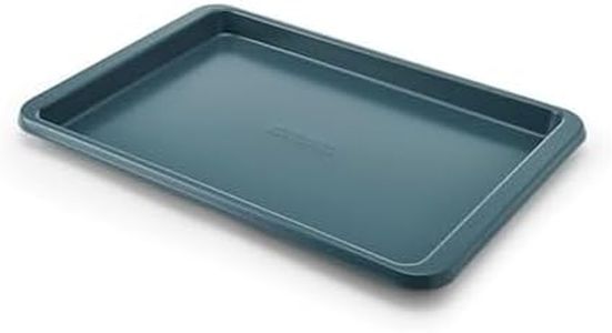 KitchenAid Nonstick Swiss Engineered Aluminized Steel Baking Sheet, Dishwasher Safe, Agave, 9x13 Inch