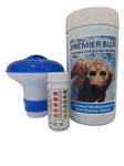 Premier Blue Chlorine Tablets Pool Hot Tub Spa inc Dispenser and Testing strips FULL KIT