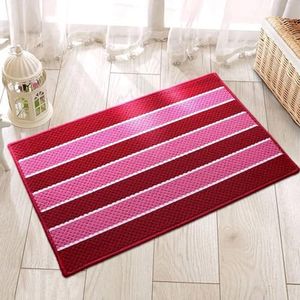 NUMJTT Door Mats, Front Door Mats Outdoor,Colorful Striped Doormat for Home Entrance, Non Slip Door Mats Washable, Bath Floor Mats for Entryway,Red and Pink, 45x70cm