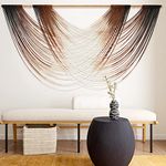 Macrame Wall Hanging Brown Boho Wall Decor Large Boho Yarn Tapestry Living Room Bedroom Home Wall Decor 59" W x 35" L