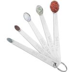 5PCS Small Measuring Spoons Set - Cuttte Stainless Steel Tiny Measuring Spoons for Cooking Baking, 1/4 TSP, 1/8 TSP, 1/16 TSP, 1/32 TSP, 1/64 TSP, Teaspoon Mini Measuring Spoons for Powders, Spices