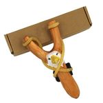 TALKLEK Hand Carved Wooden Animal Slingshot- with a High Resistance Band, Hunting Slingshot for Catapult Game, Hunting Slingshot for Kids (Eagle)