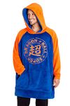 Dragon Ball Z Oversized Hoodie Blanket for Men, Anime Mens Hoodies (Blue/Orange)